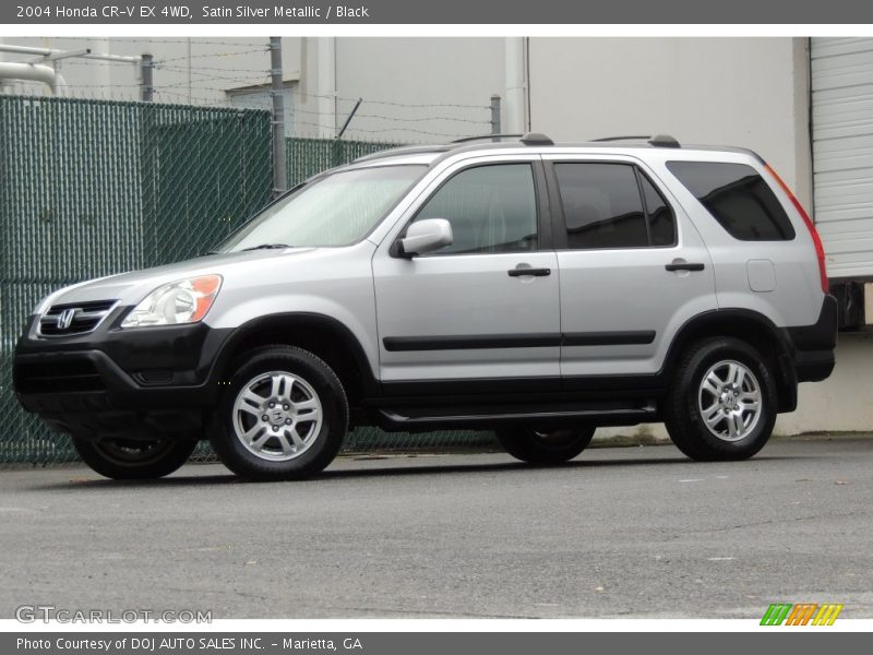 Satin Silver Metallic / Black 2004 Honda CR-V EX 4WD