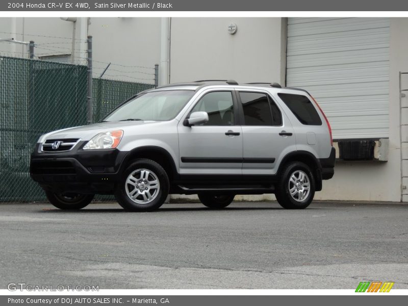 Satin Silver Metallic / Black 2004 Honda CR-V EX 4WD