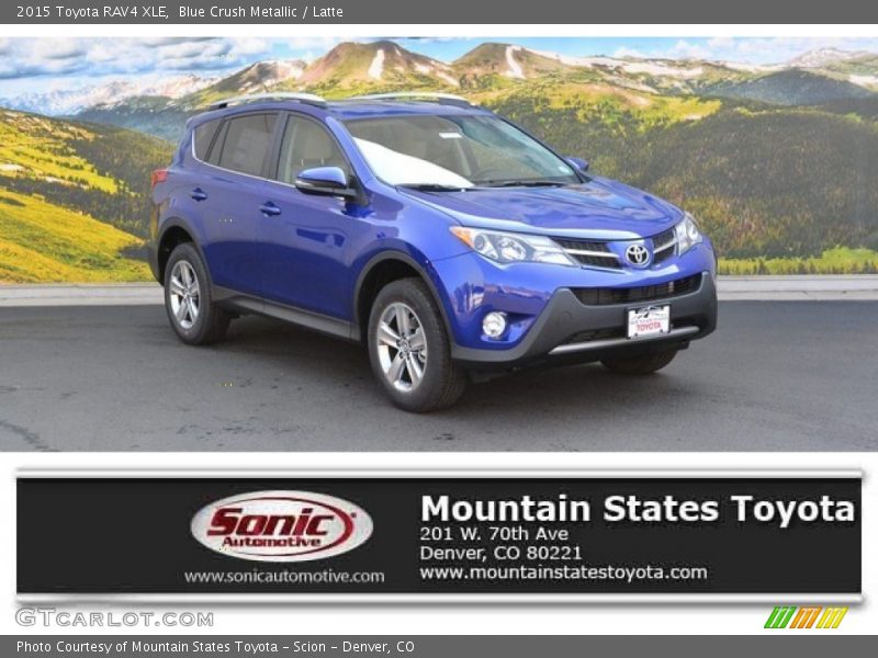 Blue Crush Metallic / Latte 2015 Toyota RAV4 XLE