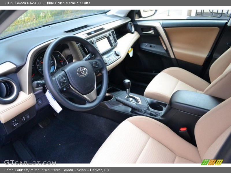 Blue Crush Metallic / Latte 2015 Toyota RAV4 XLE