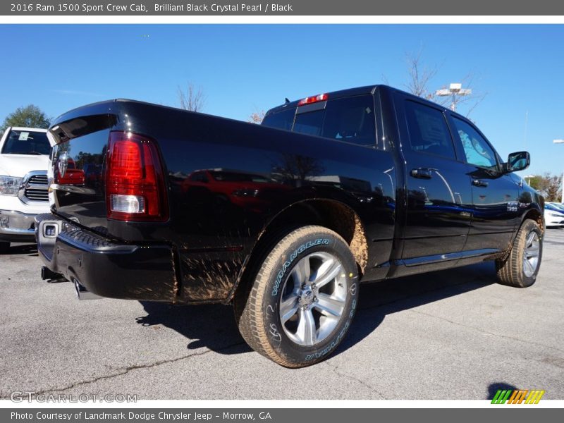 Brilliant Black Crystal Pearl / Black 2016 Ram 1500 Sport Crew Cab