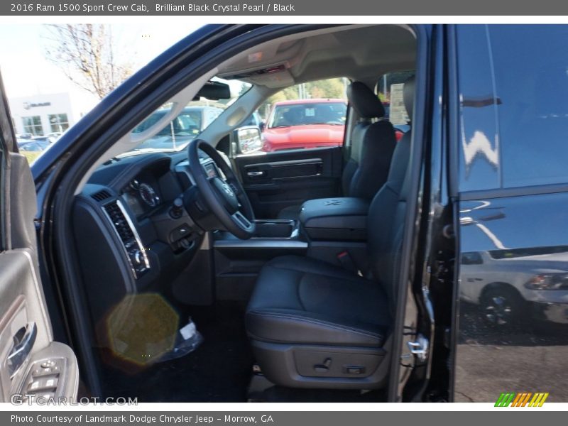 Brilliant Black Crystal Pearl / Black 2016 Ram 1500 Sport Crew Cab