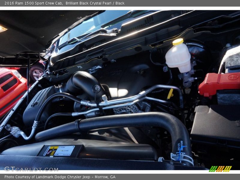 Brilliant Black Crystal Pearl / Black 2016 Ram 1500 Sport Crew Cab
