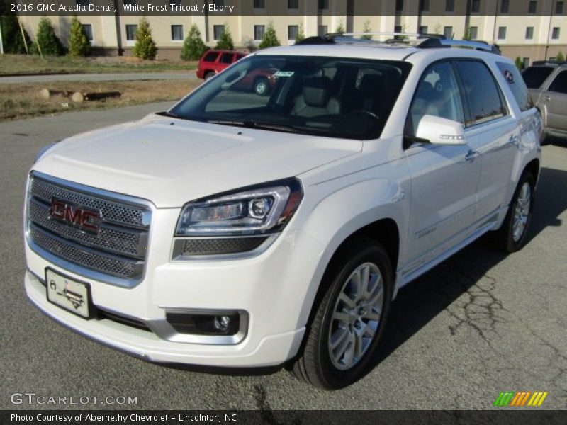 White Frost Tricoat / Ebony 2016 GMC Acadia Denali