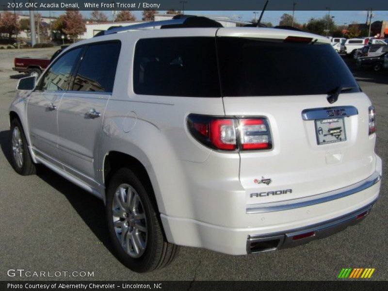 White Frost Tricoat / Ebony 2016 GMC Acadia Denali