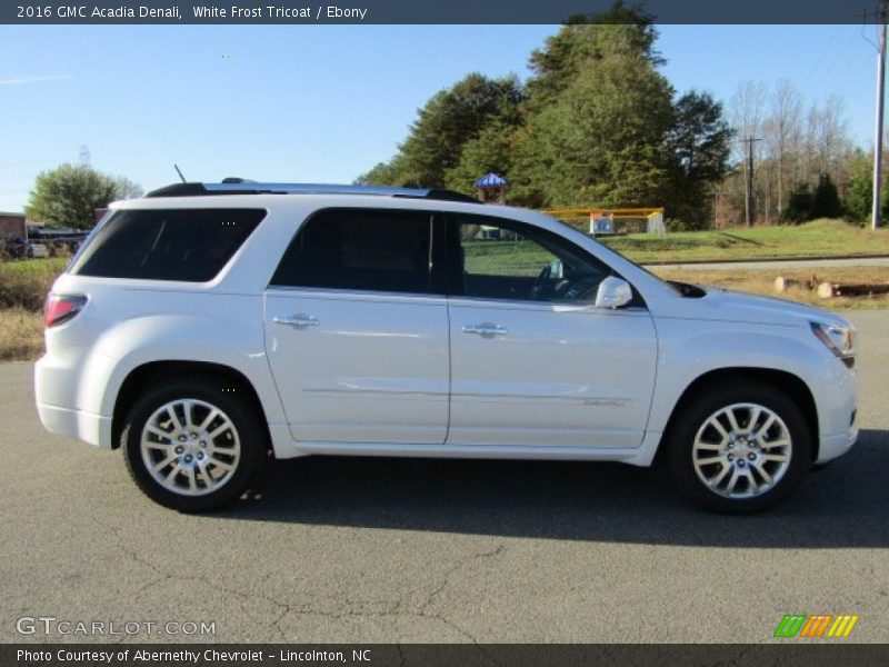 White Frost Tricoat / Ebony 2016 GMC Acadia Denali
