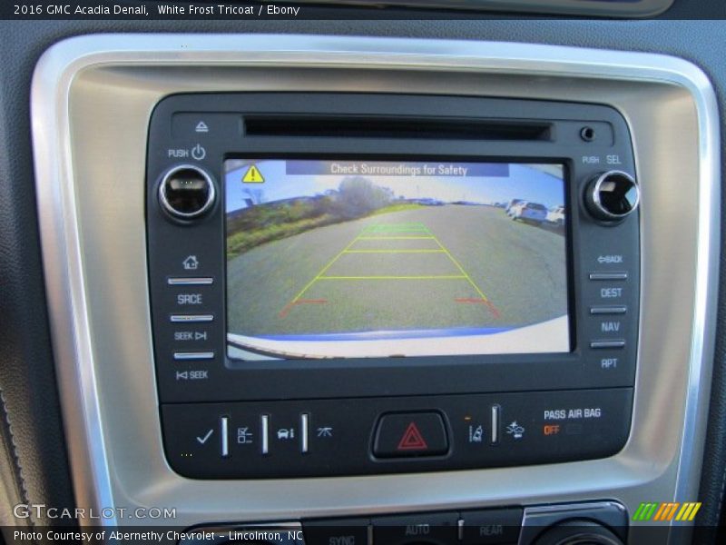 White Frost Tricoat / Ebony 2016 GMC Acadia Denali