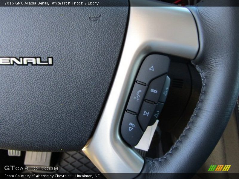 White Frost Tricoat / Ebony 2016 GMC Acadia Denali