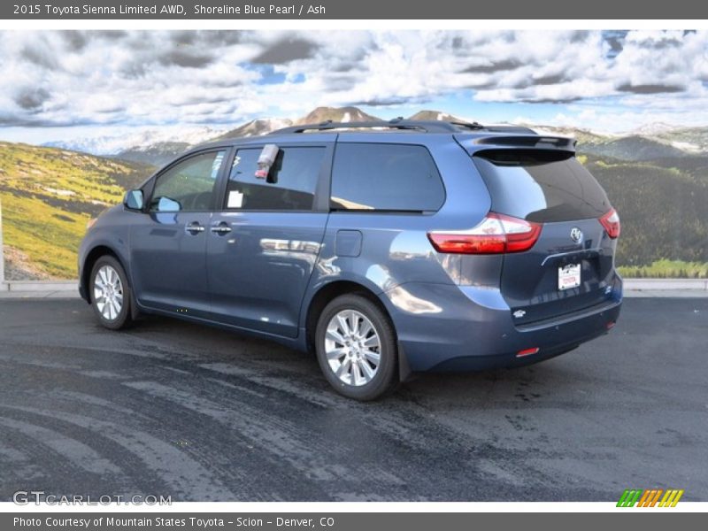 Shoreline Blue Pearl / Ash 2015 Toyota Sienna Limited AWD