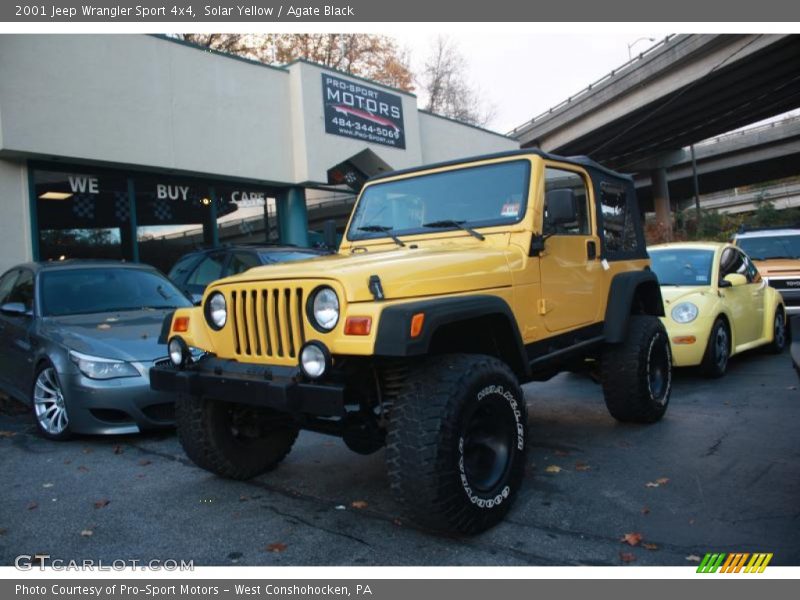 Solar Yellow / Agate Black 2001 Jeep Wrangler Sport 4x4