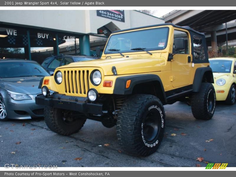 Solar Yellow / Agate Black 2001 Jeep Wrangler Sport 4x4