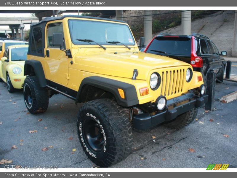 Solar Yellow / Agate Black 2001 Jeep Wrangler Sport 4x4