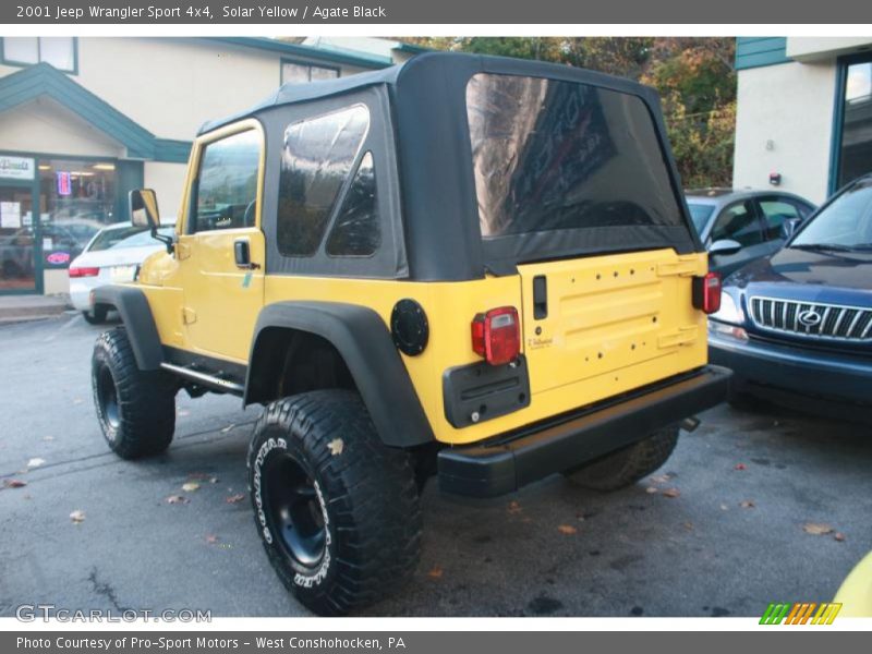 Solar Yellow / Agate Black 2001 Jeep Wrangler Sport 4x4