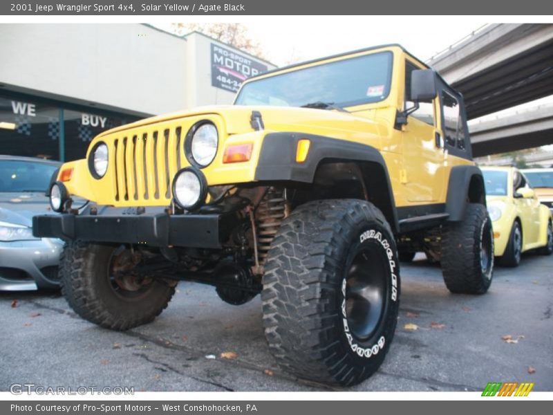Solar Yellow / Agate Black 2001 Jeep Wrangler Sport 4x4