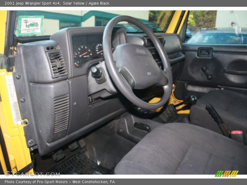 Solar Yellow / Agate Black 2001 Jeep Wrangler Sport 4x4