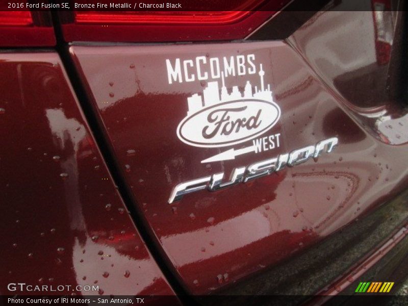Bronze Fire Metallic / Charcoal Black 2016 Ford Fusion SE