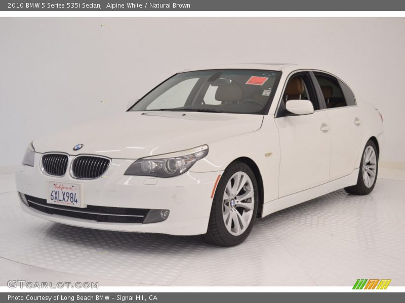 Alpine White / Natural Brown 2010 BMW 5 Series 535i Sedan