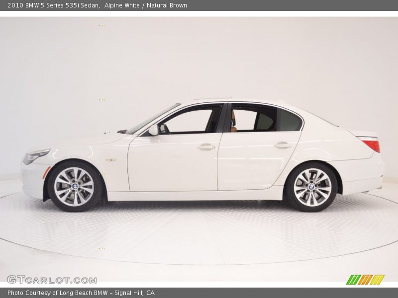 Alpine White / Natural Brown 2010 BMW 5 Series 535i Sedan