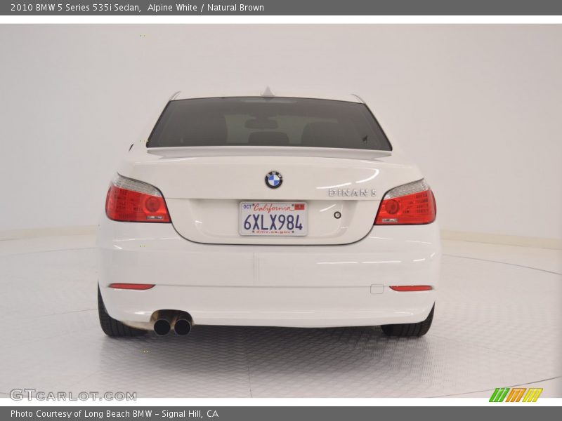 Alpine White / Natural Brown 2010 BMW 5 Series 535i Sedan