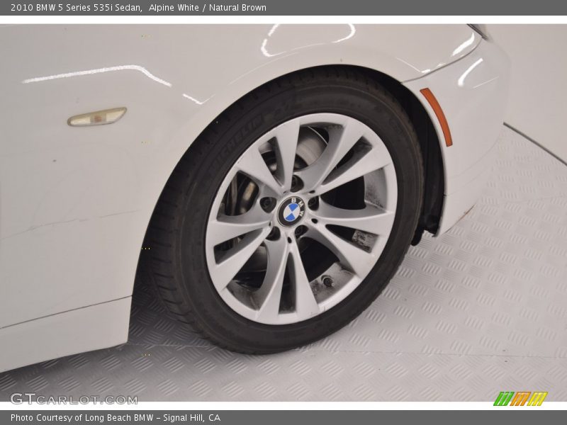 Alpine White / Natural Brown 2010 BMW 5 Series 535i Sedan