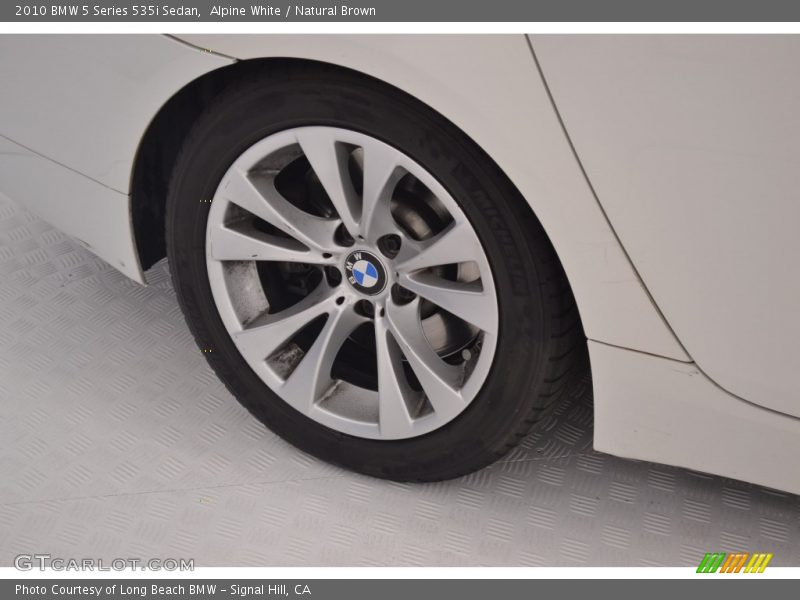 Alpine White / Natural Brown 2010 BMW 5 Series 535i Sedan