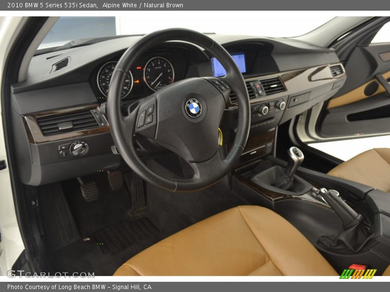 Alpine White / Natural Brown 2010 BMW 5 Series 535i Sedan