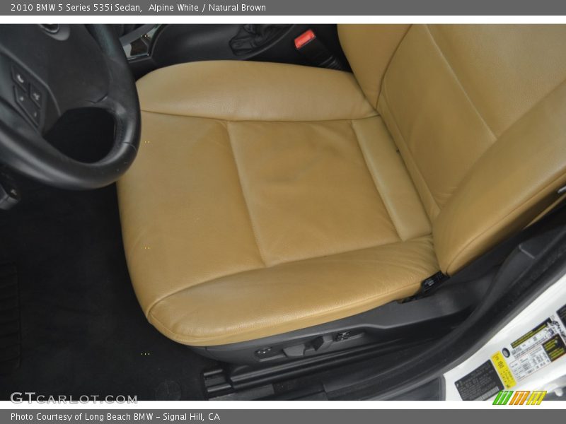 Alpine White / Natural Brown 2010 BMW 5 Series 535i Sedan