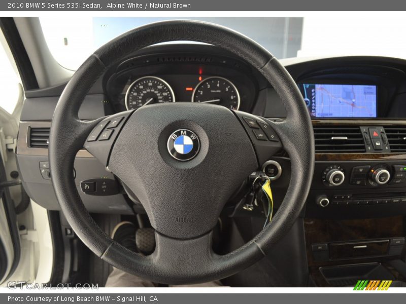 Alpine White / Natural Brown 2010 BMW 5 Series 535i Sedan