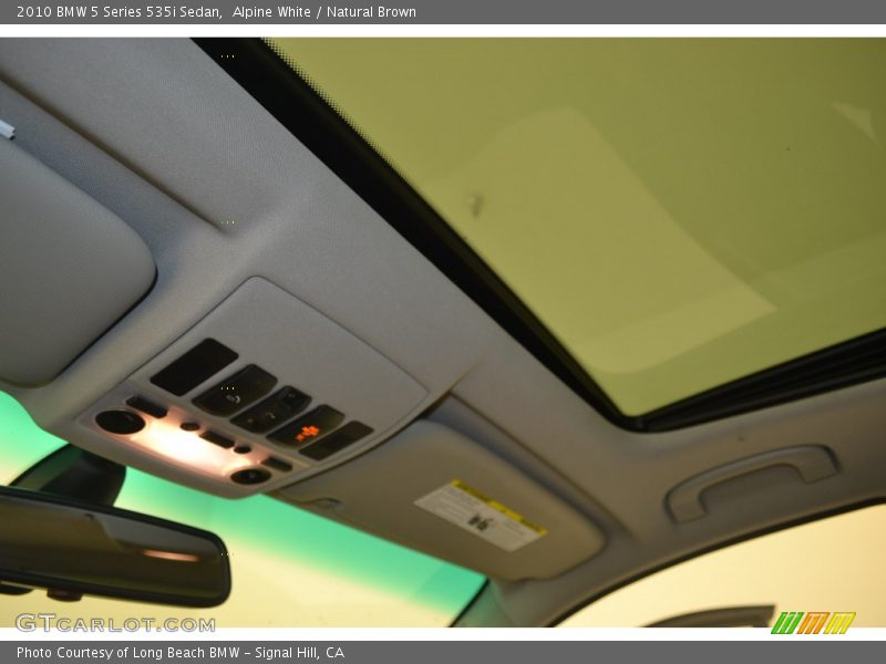 Alpine White / Natural Brown 2010 BMW 5 Series 535i Sedan