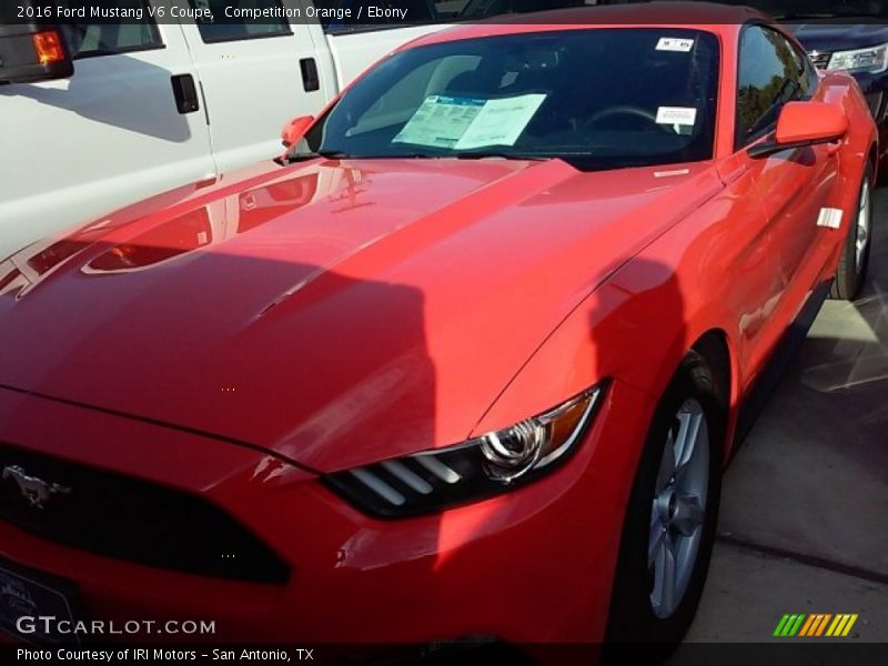 Competition Orange / Ebony 2016 Ford Mustang V6 Coupe