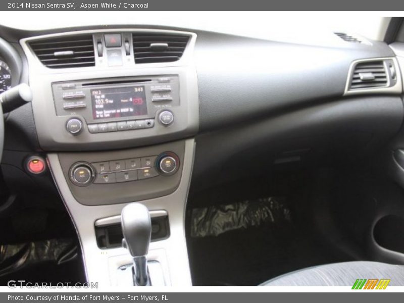 Aspen White / Charcoal 2014 Nissan Sentra SV