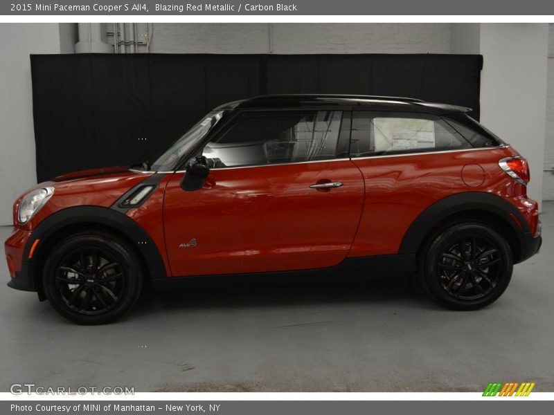 Blazing Red Metallic / Carbon Black 2015 Mini Paceman Cooper S All4
