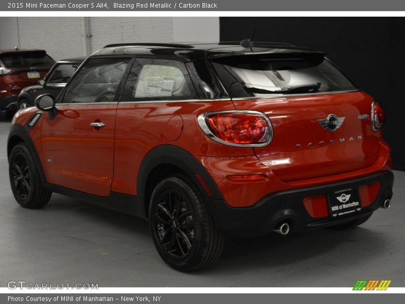 Blazing Red Metallic / Carbon Black 2015 Mini Paceman Cooper S All4