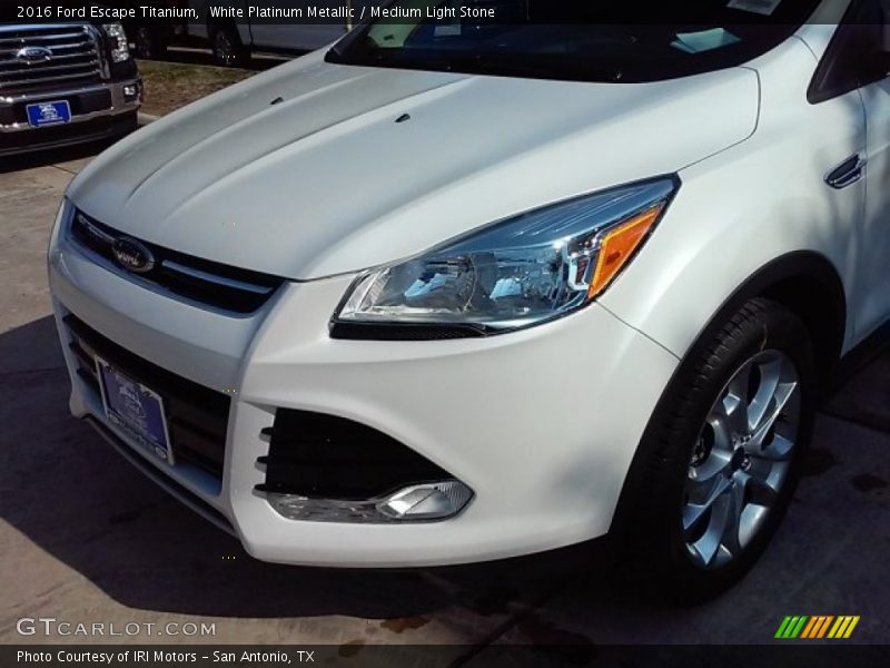 White Platinum Metallic / Medium Light Stone 2016 Ford Escape Titanium