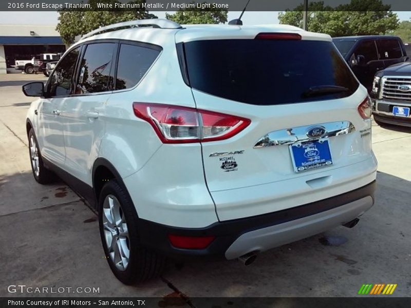 White Platinum Metallic / Medium Light Stone 2016 Ford Escape Titanium