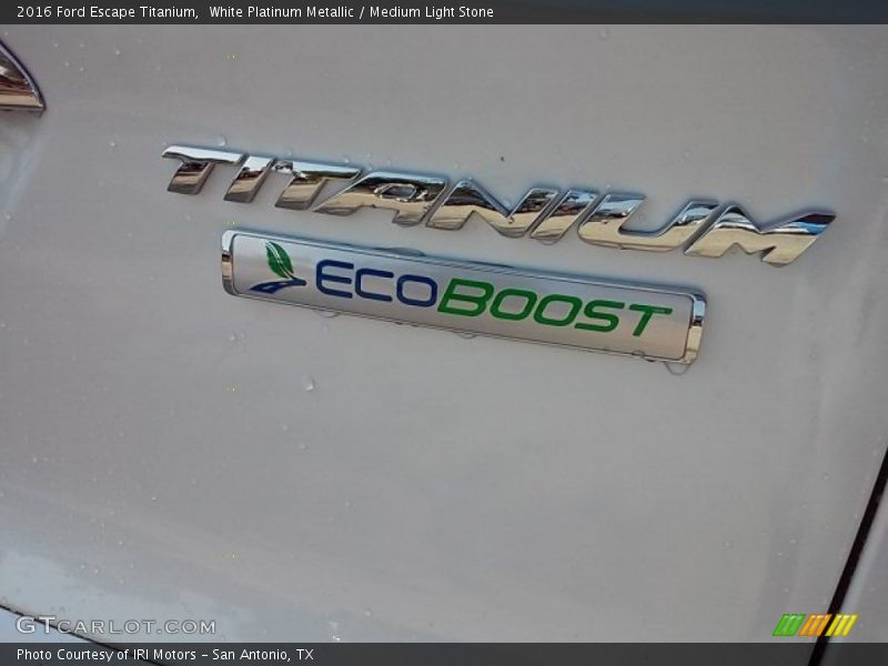 White Platinum Metallic / Medium Light Stone 2016 Ford Escape Titanium