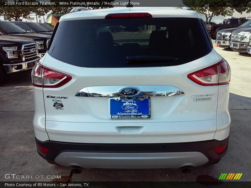 White Platinum Metallic / Medium Light Stone 2016 Ford Escape Titanium