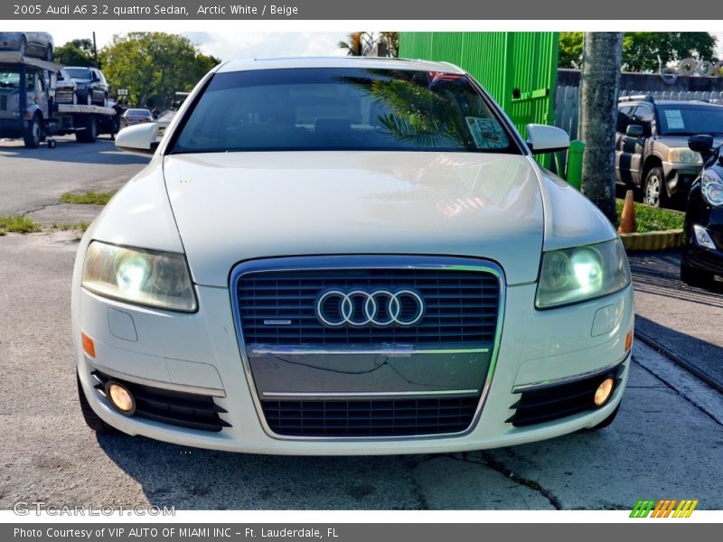 Arctic White / Beige 2005 Audi A6 3.2 quattro Sedan