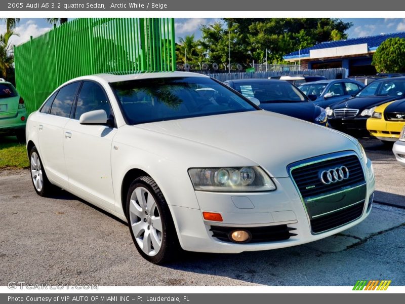Arctic White / Beige 2005 Audi A6 3.2 quattro Sedan