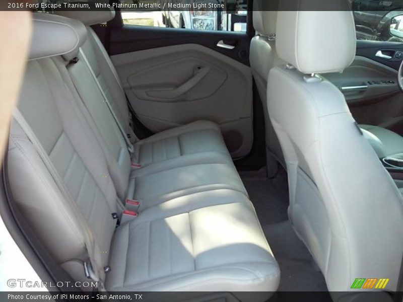 White Platinum Metallic / Medium Light Stone 2016 Ford Escape Titanium