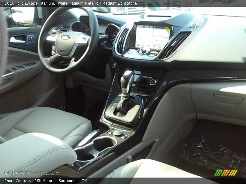 White Platinum Metallic / Medium Light Stone 2016 Ford Escape Titanium