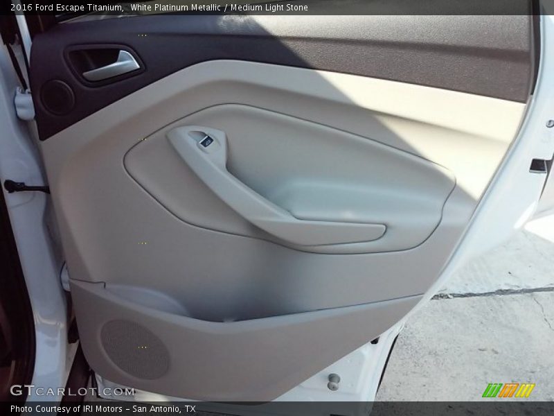 White Platinum Metallic / Medium Light Stone 2016 Ford Escape Titanium
