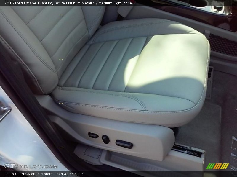 White Platinum Metallic / Medium Light Stone 2016 Ford Escape Titanium