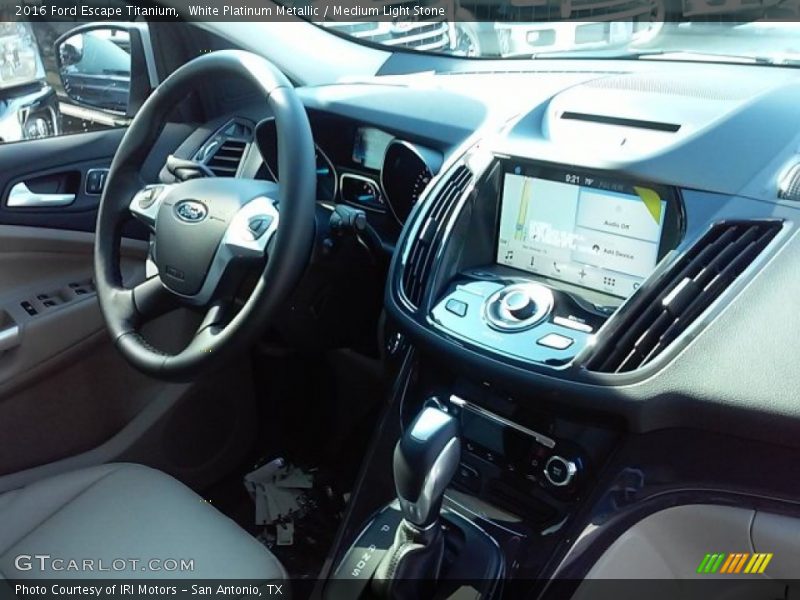 White Platinum Metallic / Medium Light Stone 2016 Ford Escape Titanium