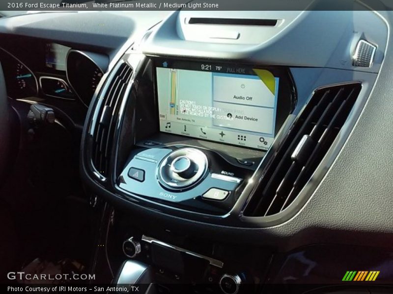 White Platinum Metallic / Medium Light Stone 2016 Ford Escape Titanium