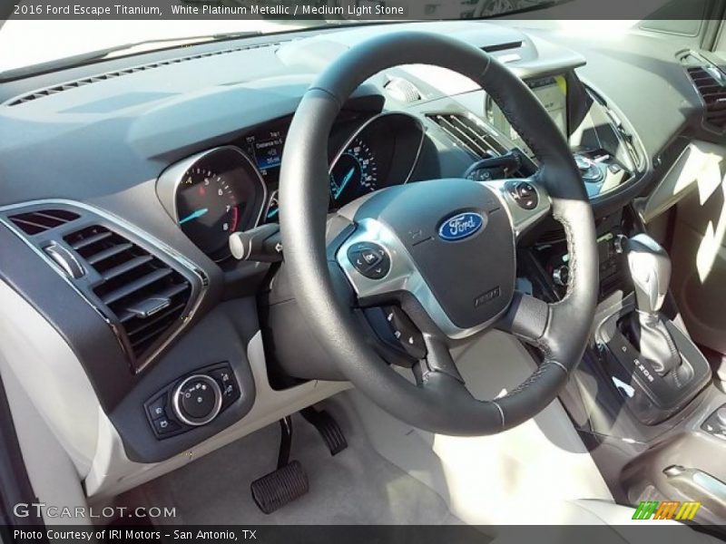 White Platinum Metallic / Medium Light Stone 2016 Ford Escape Titanium