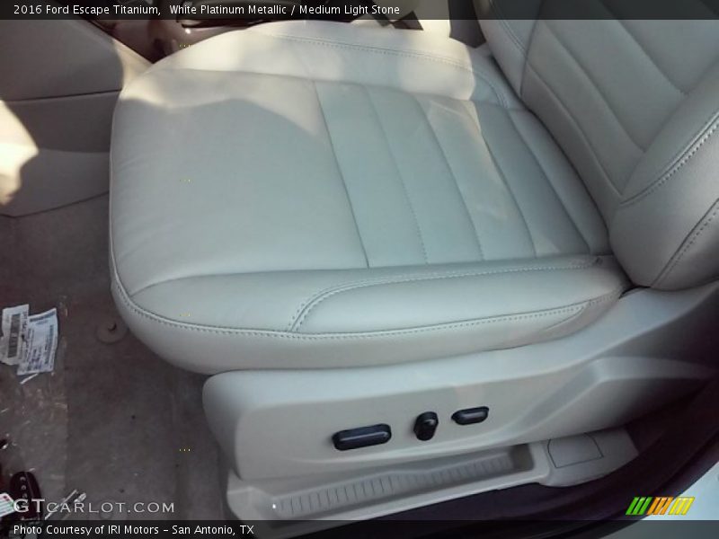 White Platinum Metallic / Medium Light Stone 2016 Ford Escape Titanium