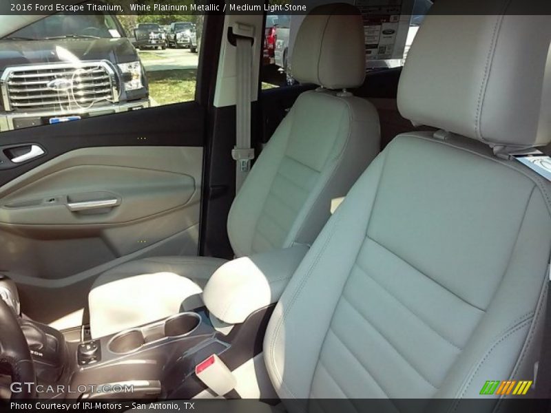 White Platinum Metallic / Medium Light Stone 2016 Ford Escape Titanium