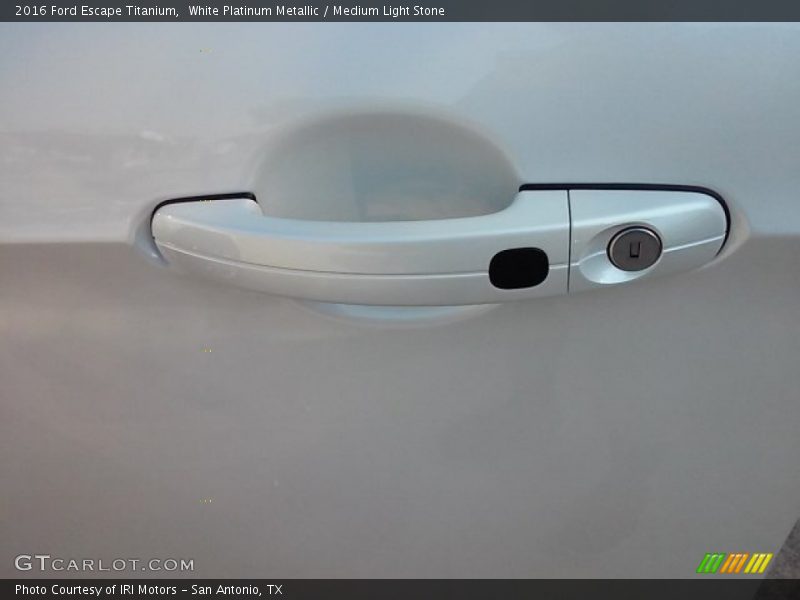 White Platinum Metallic / Medium Light Stone 2016 Ford Escape Titanium