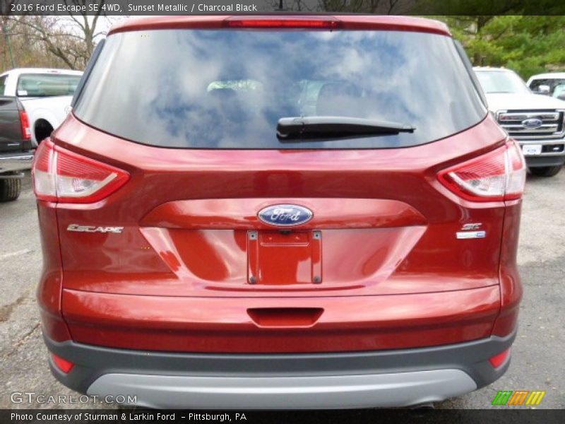 Sunset Metallic / Charcoal Black 2016 Ford Escape SE 4WD